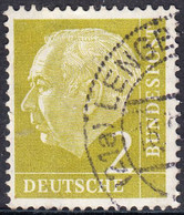 !b! GERMANY Mi. 0177 USED SINGLE Bundespräsident Theodor Heuss (a) - Gebraucht