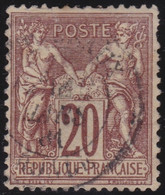 France    .   Y&T    .    67        .     O     .   Oblitéré - 1876-1878 Sage (Type I)