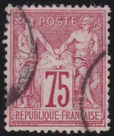 France    .   Y&T    .    71        .     O     .   Oblitéré - 1876-1878 Sage (Type I)