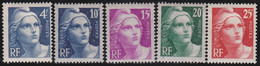 France    .   Y&T    .    725/729     .     *     .      Neuf Avec Gomme Et  Charnière - Unused Stamps