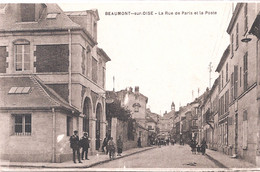 CPA - Beaumont-sur-Oise - La Rue De Paris Et La Poste - Beaumont
