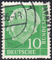 !b! GERMANY Mi. 0183 USED SINGLE Bundespräsident Theodor Heuss (t) - Gebraucht