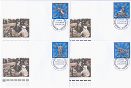 Russia 2021 FDC X4 Cities Of Labor Valor, Yekaterinburg Novosibirsk Chelyabinsk Samara Train Aircraft Plane Tank - FDC