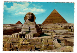 Egypte Egypt The Great Sphinx Of Giza And Pyramids Circulee En 19 - Sphinx