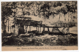 CPA Dolmen De Pierre Pése Près De Saint Saviol Vienne Vue Prise De Côté éditeur Berdon à Ruffec - Dolmen & Menhirs