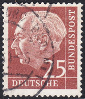 !b! GERMANY Mi. 0186 USED SINGLE Bundespräsident Theodor Heuss (b) - Gebraucht