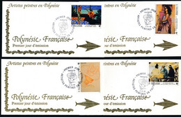 Polynésie 1993 - YT 445-448 Sur 4 Lettres FDC - Lettres & Documents