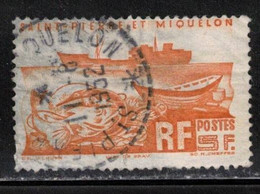 ST PIERRE & MIQUELON Scott # 337 Used - Fishing Trawler - Usados