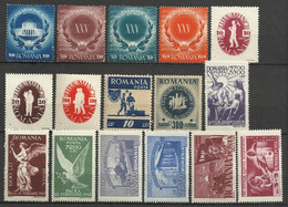 Roumanie 1946-47 ... Lot De 16 Valeurs .. Neufs ** MNH - Nuovi