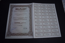 Belplast Naamloze Vennootschap Recyclage Polymère Polymeren 1 Aandeel 1990 Kortrijk Courtrai - Industrie