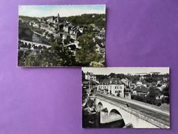 19     Lot De 2 CPSM  D’UZERCHE       Pont Et Vue Générale     Très Bon état - Uzerche