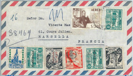 69346 - PERU - POSTAL HISTORY - REGISTERED COVER To FRANCE 1961 - ADVERTISING - Peru