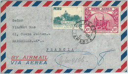 69348 - PERU - POSTAL HISTORY - AIRMAIL  COVER To FRANCE 1955 - Peru