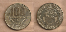 COSTA RICA  100 Colones  2014  Brass Plated Steel • 9.0 G • ⌀ 29.5 Mm KM# 240a, Schön# 92b - Costa Rica