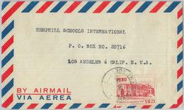 81692 - PERU - POSTAL HISTORY - Registered AIRMAIL  COVER To USA   1951 - Peru