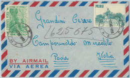 81710  -  PERU - POSTAL HISTORY -   AIRMAIL  COVER To ITALY  1955 - Peru