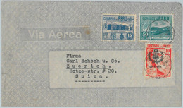 81716  -  PERU - POSTAL HISTORY -   AIRMAIL  COVER To SWITZERLAND    1946 - Peru