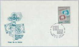 81717  -  PERU - POSTAL HISTORY -   FDC  COVER  1987 - STAMP EXPO - Peru