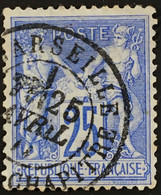 YT 78 CaD Marseille-Cours-du-Chapitre Bouches-du-Rhone (12) (°) Obl SAGE (type II) 25c France – B2otti - 1876-1898 Sage (Type II)