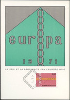 Finlande - Finnland - Finland CM 1971 Y&T N°654 - Michel N°689 - 0,50m EUROPA - Maximumkaarten
