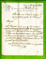 1814 TABAC  DROITS REUNIS LOIRE ATLANTIQUE M. SAGET à M. BRULARD REGISSEUR TABACS MORLAIX T.B.E.V.HISTORIQUE+SCANS - Historical Documents