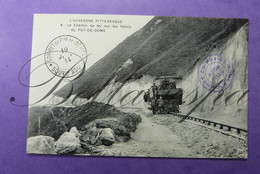 Puy De Dome Le Chemin De Fer Sur Le Flnacs.  1914 Trein Train  Edit V.D.G. - Trains