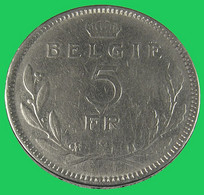 5 Francs - Belgique - Nickel - 1936 - TTB +  - - 5 Francs & 1 Belga