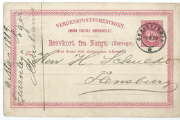 Norway > Postal Stationery > Postcards 1889 Christiania Oslo - Enteros Postales