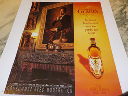 ANCIENNE PUBLICITE GARDE SON SECRET WHISKY GRANT S 1999 - Alcools