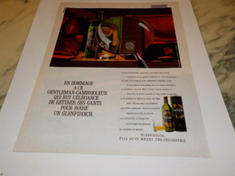 ANCIENNE PUBLICITE GENTLEMAN CABRIOLEUR WHISKY GLENFIDDICH 1987 - Alcools