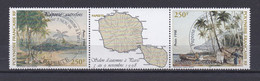 POLYNESIE 1998 TIMBRES N°572/73 OBLITERES PAPEETE PAIRE AVEC VIGNETTE CENTRALE - Oblitérés