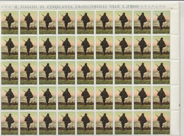 REPUBBLICA:  1967  RESISTENZA  SUL  PIAVE  -  £. 50  POLICROMO  FGL. 50  N. -  SASS. 1060 - Full Sheets