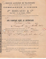 Facture.AM20362.Toulouse.1884.Jor Roucaud & Cie.Compagnie L'union.Service Accéléré De Transports.Garonne Canaux Du Midi - 1800 – 1899
