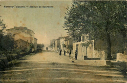 Martres Tolosane * Avenue De Boursens * Cpa Toilée Colorisée - Autres & Non Classés