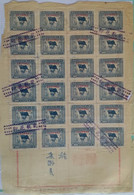 CHINE - CHINA - SUPERBE Document Avec 24 Timbres Fiscaux De 120000 YUANS - 2 Photos Recto-verso - Briefe U. Dokumente