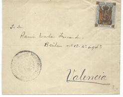 Spain ESPAGNE / FRANQUICIA - TIMBRE MILITAIRE Du CORPS EXP De MELILLA (AFRIQUE) RARE Sur ENVELOPPE Valencia - Militaire Vrijstelling Van Portkosten