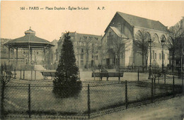 Paris * 15ème * La Place Dupleix Et L'église St Léon * Kiosque à Musique - District 15