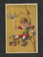 Chromo Liebig RARA S29 AMORINI 5°  B-...con Bottiglia Champagne E Bicchiere - 1874 - D. HUTINET, Imp. OTTIMO STATO - Liebig
