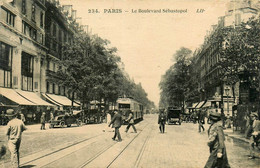 Paris * 1er 2ème * Le Boulevard Sébastopol * Tram Tramway * Automobile Voiture Ancienne - Distretto: 01