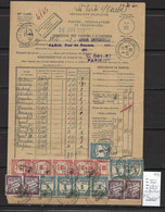 France - Taxes Type Duval Servant Au Recouvrement - 1933 - La Ferté Sur Aube - Haute Marne - 1859-1955 Briefe & Dokumente