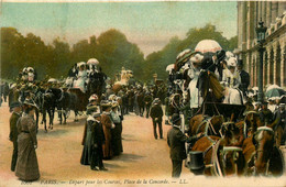 Paris * 1er * Place De La Concorde * Le Départ Pour Les Courses * Attelage * Mode - Distrito: 01