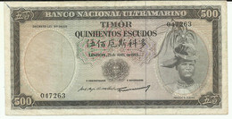 Nota 500 Escudos 25-04-1963 Timor Rare - Timor