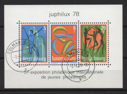 Luxemburg 1978 - Mi 964 - 966 / Block 12  - Juphilux 78 - Gestempelt Colmar Berg 3.4.1978 - Blocks & Sheetlets & Panes