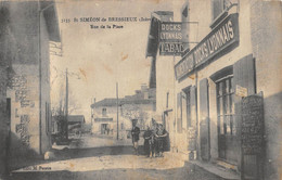 CPA 38 SAINT SIMEON DE BRESSIEUX RUE DE LA PLACE - Sonstige & Ohne Zuordnung