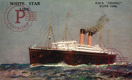RMS CEDRIC   PUBLI  MIDLAND HOTEL MORECAMBE      CUNARD  WHITE STAR LINE - Paquebote