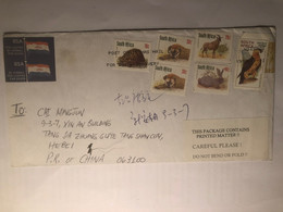 South Africa Cover Sent To CHINA，animal，​​​​​​​Eagle And Tortoise - Covers & Documents