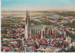 Cpsm 10x15. Vue Aérienne .  (28) CHARTRES . La Cathédrale Vue D'avion - Chartres