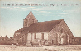 52 - COLOMBEY LES DEUX EGLISES - SAN41430 - L'Eglise Et Le Monument Aux Morts - Colombey Les Deux Eglises
