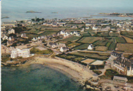 Cpsm 10x15. Vue Aérienne (29) ROSKOFF . La Plage, L'Institut Marin De Rockroum + Maison St Luc - Roscoff