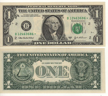 USA   $1 Bill  P515b     Series 2003 A  * STAR* Replacement  ( President George Washington )   UNC - Billetes De La Reserva Federal (1928-...)